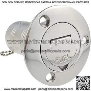 1-1/2"(38mm) Boat Gas/Fuel/Diesel/Water/Waste Deck Fill/Filler with Keyless Cap 1-1/2" Mirror- Polished 316 Stainless Steel Hardware for Boat Yacht Caravan