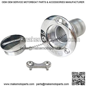 New Casting 1-1/2"(38mm) Boat Deck Fill/Filler with Key Cap 316 Stainless Steel Hardware for Boat Yacht Caravan