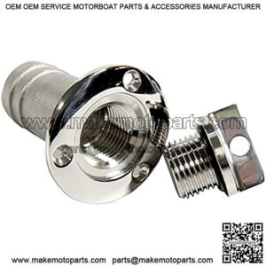 1" Boat Garboard Drain Plug Gas Fuel Deck Fill/Filler with Keyless Cap Mirror- Polished 316 Stainless Steel Hardware for Boat Yacht Caravan