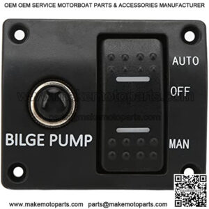 Yacht Bilge Pump Switch Panel, Boat 3 Way 12V/24V Bilge Pump Rocker Switch Panel Built in 15A Circuit Breaker Universal for Boat Yacht Boat/Yacht Spare Parts