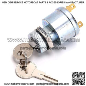 Golf Cart Starter Ignition Key Switch for EZGO Electric Golf Cart 17421G1, 2 Terminal Prongs