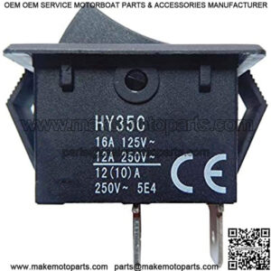 2Pcs KEDU HY35C 2Pins Push Button Switch AC 125/250V 16/12/10A ON OFF Rocker Switch Arc Push-Key Switches for Household Electrical Appliances and Equipment CE TUV