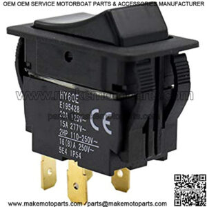 2Pcs KEDU HY60E 4Pins Push Button Switch ON OFF Electric Tool Rocker switch Push-Key Arc Switches for Household Equipment and Industrial Machinery Machine Tools AC 125/250V 20/16/8A CE Made in China