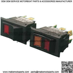 420251-1 Illuminating Rocker Switch, On/Off / Red Lens