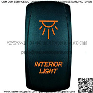 5 Pin Laser Automotive Rocker Switches On/Off LED Light 12V 20A - Interior Accessories for Car, Truck, UTV, ATV, Utility and Off-Road Vehicles (Interior Lights, Orange)