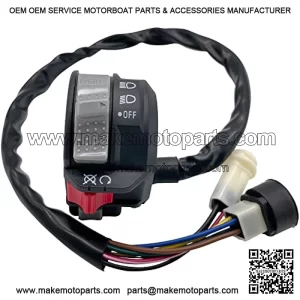 Left Handlebar Control Engine Start Run Off Headlight Switch for Yamaha Big Bear 350 Warrior 350 Moto-4 225/250/350 PRO-4 Terra Pro YFM225/250/350 YFP350 YFU59V-83973-09-00