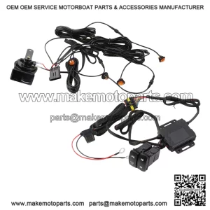 UTV Universal Turn Signal and Horn Kit with Rocker Switch & 4 Amber Lights for Street Legal Use