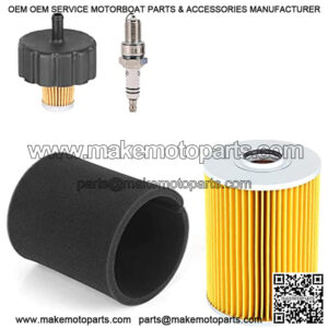 Tune Up Kit for Yamaha G2 G8 G9 G11 4 Cycle Gas Golf Cart 1985-1994, Replaces J10-14417-00 J38-14450-00, Air Filter Pre-Filter with Spark Plug Fuel Filter
