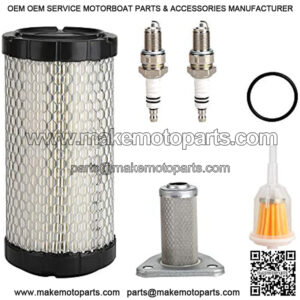 Golf Cart Tune Up Kit for EZGO TXT 2005-2009 w/MCI Motor, EZGO RXV 2008-up w/Robbins Engine, EZGO ST350 Workhorse 1996-up Gas Vehicles, Air Filter Oil Filter Fuel Filter Spark Plug