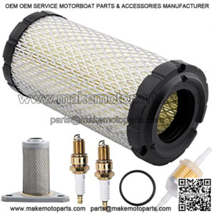 EZGO Tune Up Kit with Air Filter Oil Filter Spark Plug Fuel Filter for TXT/RXV/ST350/Workhorse Gas Golf Cart Models (EZGO TXT W/MCI Motor, RXV W/Robbins Motor)