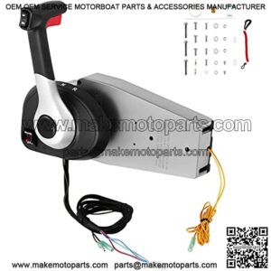 Boat Throttle Control 883710A02 Boat Control Box with 4 Pins Outboard Control Box with Emergency Lanyard for Mercury Engine