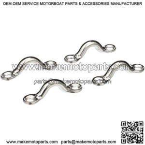 28811 3/8-Inch Forged Stainless Steel Eye Straps - 4 Pack