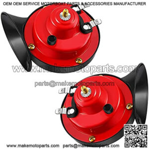 Car Horn, JENABOM 120DB Super Loud Boat Horn Marine 12V Waterproof Electric Snail Horns Train Horn for Motorcycles Boat Trucks Kit Replacement, 2 Packs Air Horn
