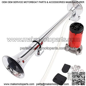 Zento Deals 12V Single Trumpet Air Horn Single Trumpet Air Horn + Compressor Powerful Loud 150db for Truck Boat SUV Train
