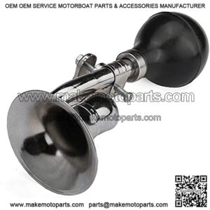 Coolrunner Bugle Horn, Retro Clown Horn, Kids Bike Horn, Classic Vintage Metal Twist Loudspeaker Siren Hooter Snail Air Horn for Vehicles Bicycles Golf Cart