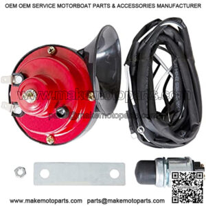 12V Universal Golf Cart Horn Kit with Floor Mount Button for Club Car, EZGO, Yamaha, UTV, ATV, Boat