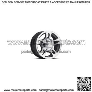 13" Aluminum Split Spoke w/Black Inlay 5-Lug Trailer Wheel (5.0" Width)