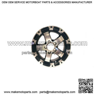 14" Aluminum Spoke w/Black Machined Lip 5-Lug Trailer Wheel (5.5" Width)