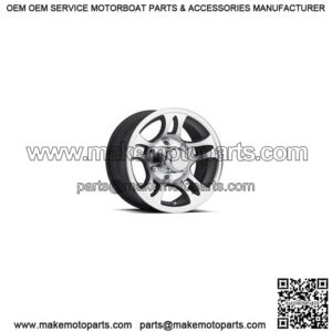 15" Aluminum Split Spoke w/Black Inlay 5-Lug Trailer Wheel (6" Width)