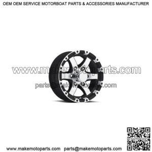 15" Aluminum Spoke w/Black Machined Lip 5-Lug Trailer Wheel (6" Width)