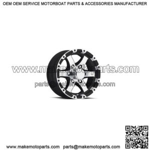 15" Aluminum Spoke w/Black Machined Lip 6-Lug Trailer Wheel (6" Width)