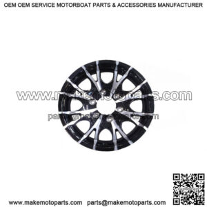 16" Aluminum Black Machined Spoke 6-Lug Trailer Wheel (6" Width)