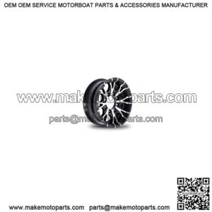 16" Aluminum Black Machined Spoke 8-Lug Trailer Wheel (6" Width)