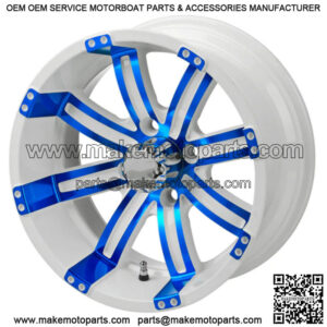 Revenge 14x7 Casino White & Blue Golf Cart Wheel 3:4 Offset