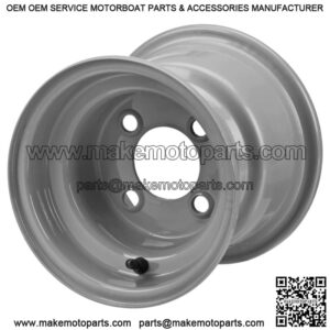 Revenge 8" Gray Steel Golf Cart Wheel (No Offset)
