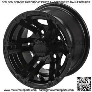 Revenge 10" Yukon Matte Black Golf Cart Wheel 3:4 Offset
