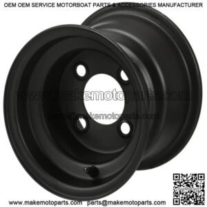 Revenge 8x7 Black Steel Golf Cart Wheel
