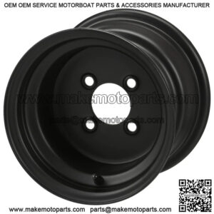 Revenge 10x7 Black Steel Golf Cart Wheel 3:4 Offset