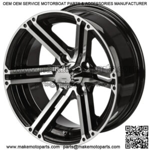 Revenge 12" Yukon Black & Machined Golf Cart Wheel 3:3 Offset
