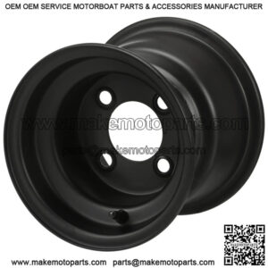 Revenge 8x7 Black Steel Golf Cart Wheel 3:4 Offset