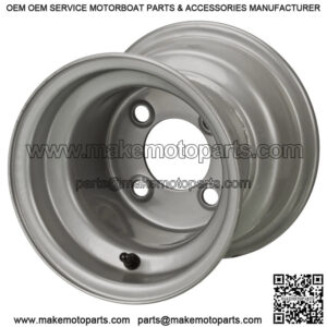 Revenge 8x7 Silver Steel Golf Cart Wheel 3:4 Offset