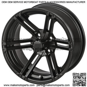 Revenge 14x7 Yukon Matte Black Golf Cart Wheel 3:4 Offset