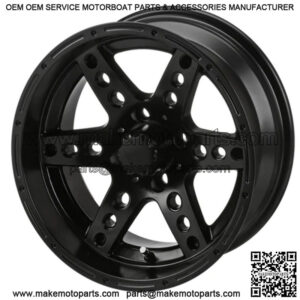 Revenge 14x7 Chaos Matte Black Golf Cart Wheel 3:4 Offset