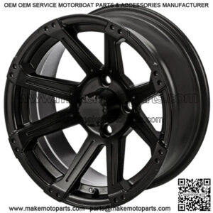 Revenge 14x7 Rampage Matte Black Golf Cart Wheel 3:4 Offset