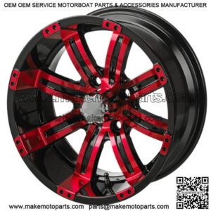Revenge 14x7 Casino Black & Red Golf Cart Wheel 3:4 Offset