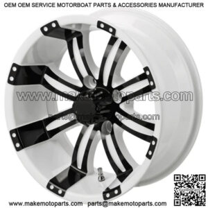 Revenge 14x7 Casino Black & White Golf Cart Wheel 3:4 Offset