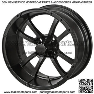 Revenge 15x7 Maltese Matte Black Golf Cart Wheel 3:4 Offset