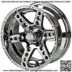 Revenge 14x7 Chaos Chrome Mirror Golf Cart Wheel 3:4 Offset
