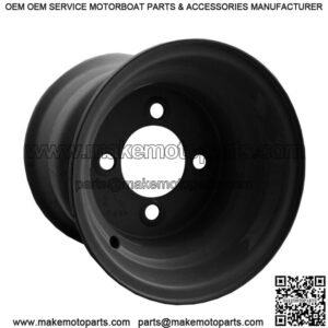10"x8" Black Steel Golf Cart Wheel - 3+5 Offset