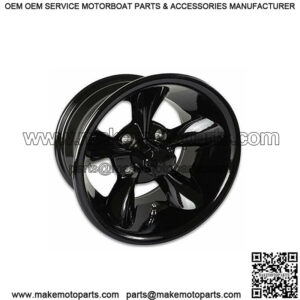 12 inch Godfather (Black) Golf Cart Wheel 4-4 Bolt (4x101.6mm) | 3:4 Offset