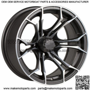 14x7 Matte Grey Golf Cart Wheel | 3:4 Offset | 4x4 (101.6mm)