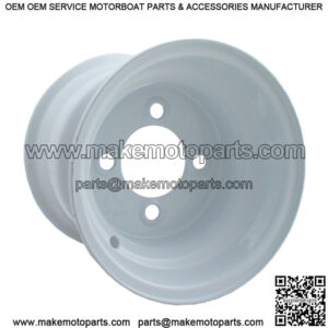1 Golf Cart 10x8 White Steel Wheel With 3:5 Offset