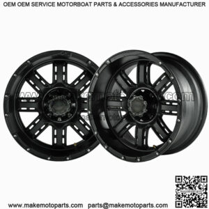 (1) Transformer 14 inch Matte Black Golf Cart Wheel With 3:4 Offset