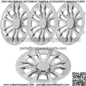 Golf Cart Hubcaps 8", Universal Wheel Covers Hub Caps for Club Car, EZGo, Yamaha Golf Buggies Size 8 inch (Set of 4 Chrome)