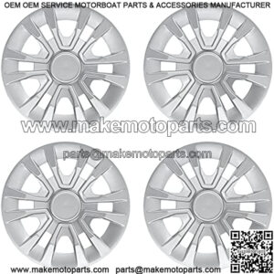 Golf Cart Hubcaps 8 inch, Universal Wheel Covers Hub Caps for Club Car, EZGo, Yamaha Golf Buggies Size 8" (Set of 4 Silver)??