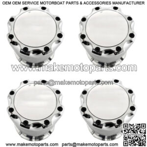 Set of 4 - Chrome SS Bolt On 2.65 inch Center Cap for Golf Cart Wheels